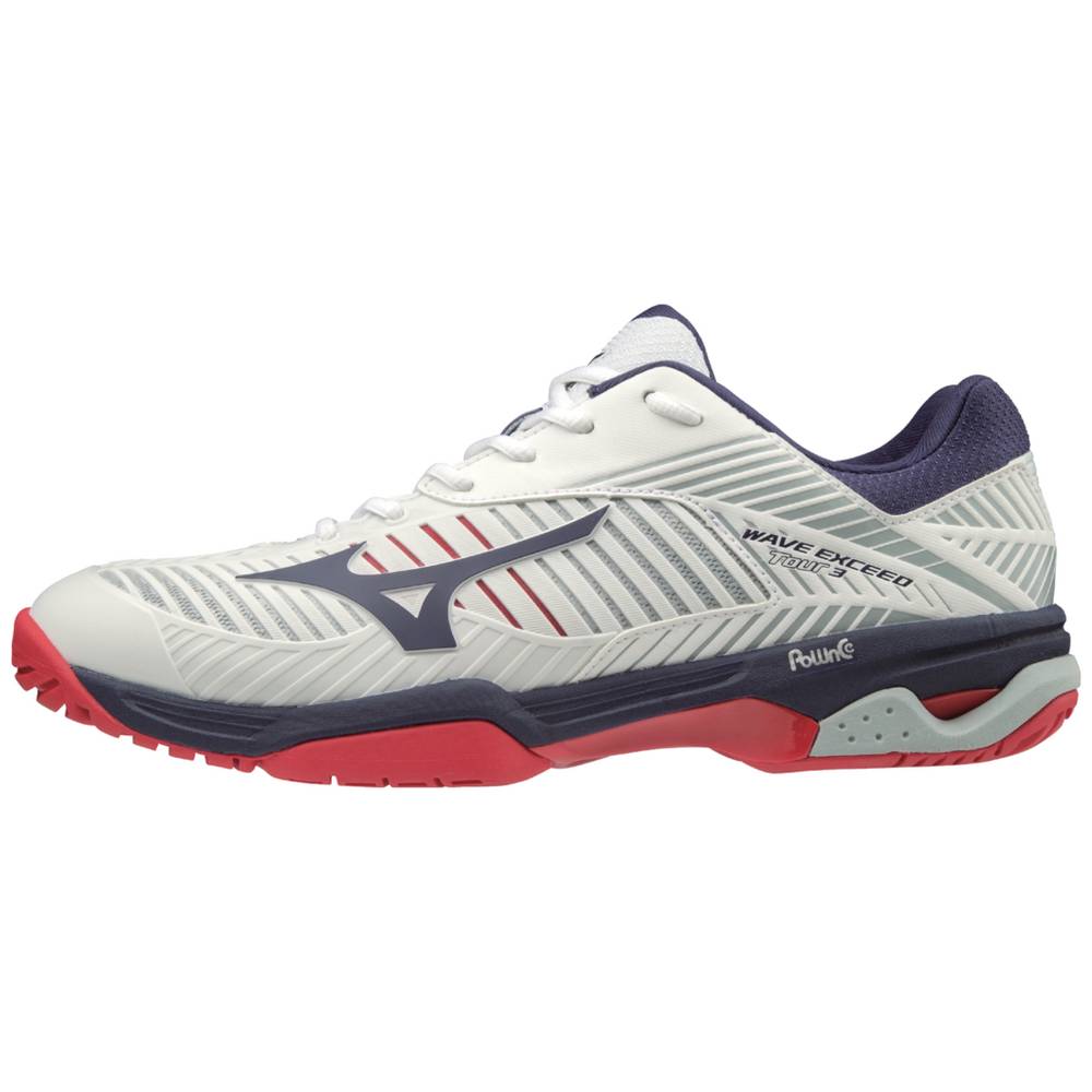 Scarpe Tennis Mizuno Wave Exceed Tour 3 AC Uomo - Bianche - 41672-NGEU